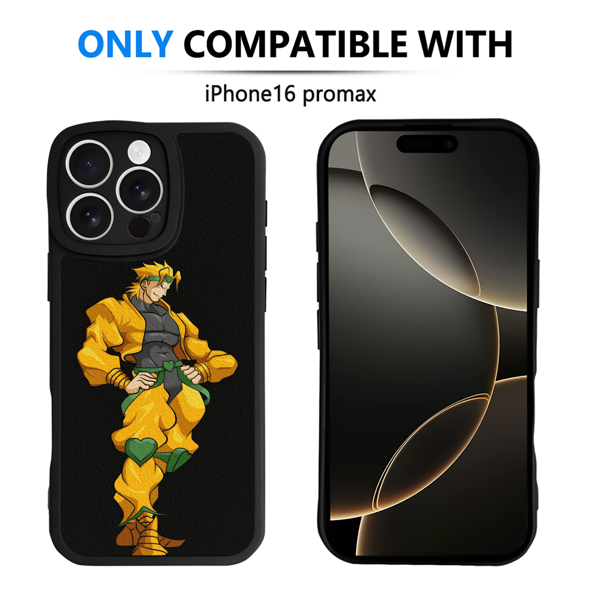 （画像用） ジョジョの奇妙な冒険 ディオ?ブランドー JoJo's Bizarre Adventure Dio Brando 【iPhone 16シリーズ対応】シリコンスマホケース（レザー調） 材質：シリコン